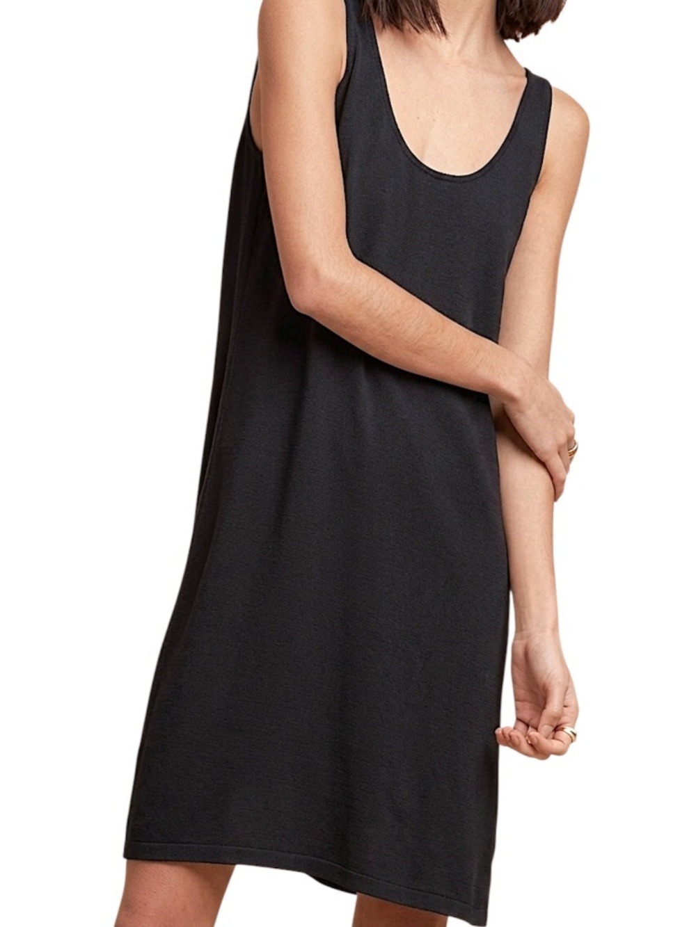 Aritzia Wilfred Free Jonkman black minimalist old money sleeveless mini dress S